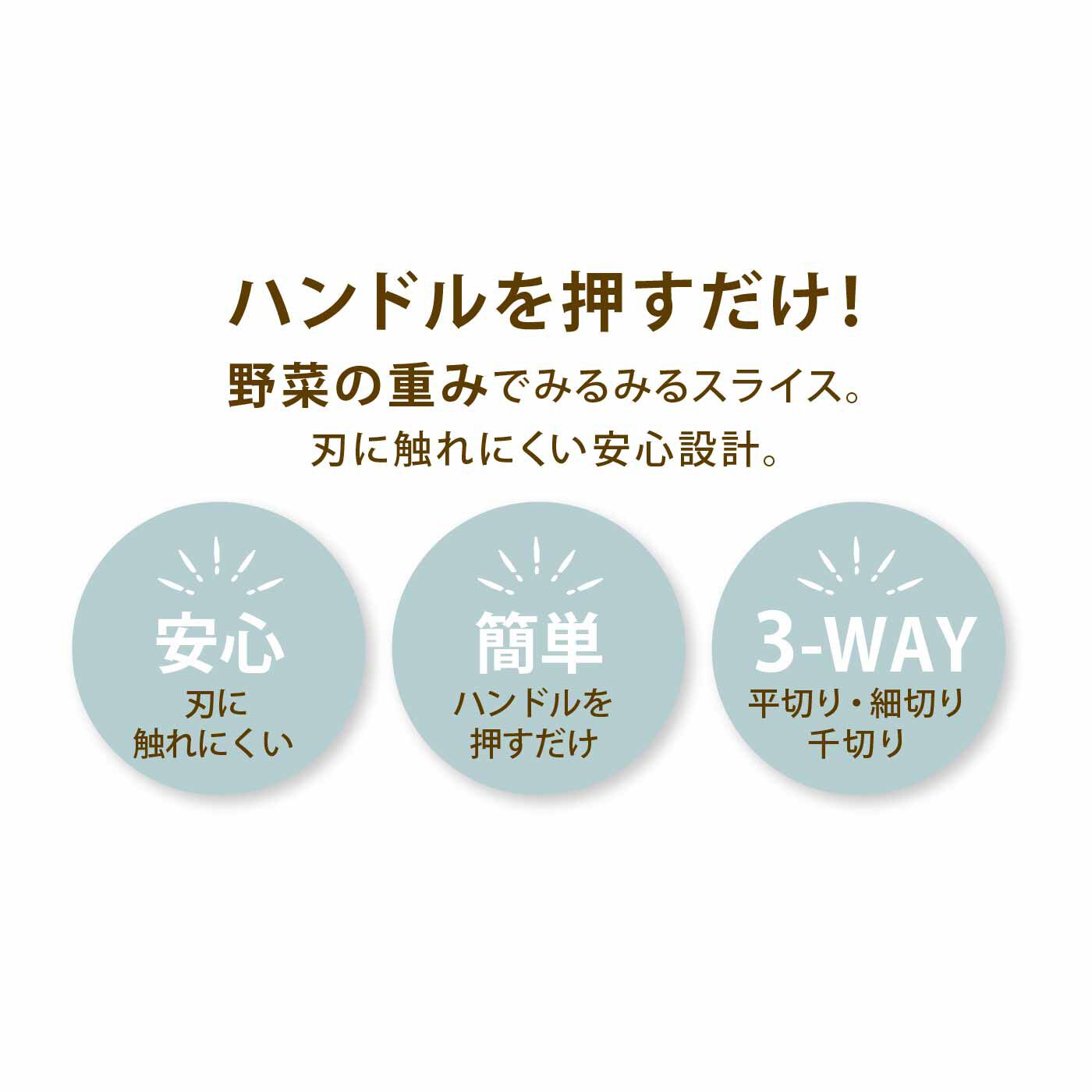 FELISSIMO PARTNERS|Ｔｏｆｆｙ　ハンドルを押すだけ　セーフティープッシュスライサー