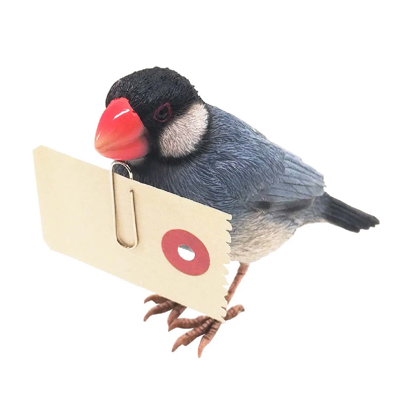 FELISSIMO PARTNERS|本物そっくりなメッセージバード〈ブンチョウ〉|メモを挟んだクリップをくっつけてメッセージバードの代わりに！！