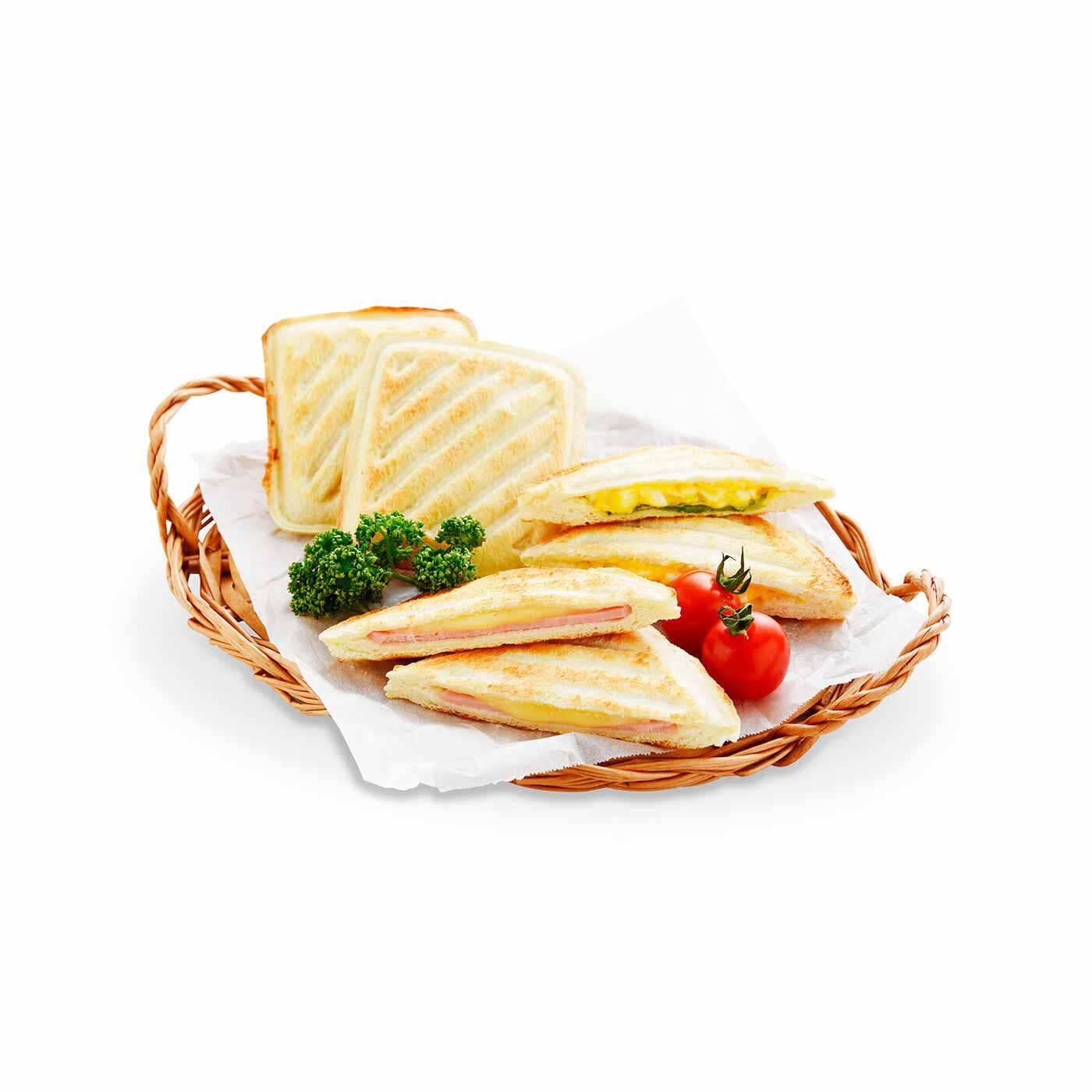 FELISSIMO PARTNERS|食パン1枚でパックパンが作れる パニーニ風型と食パンスライスガイドセット