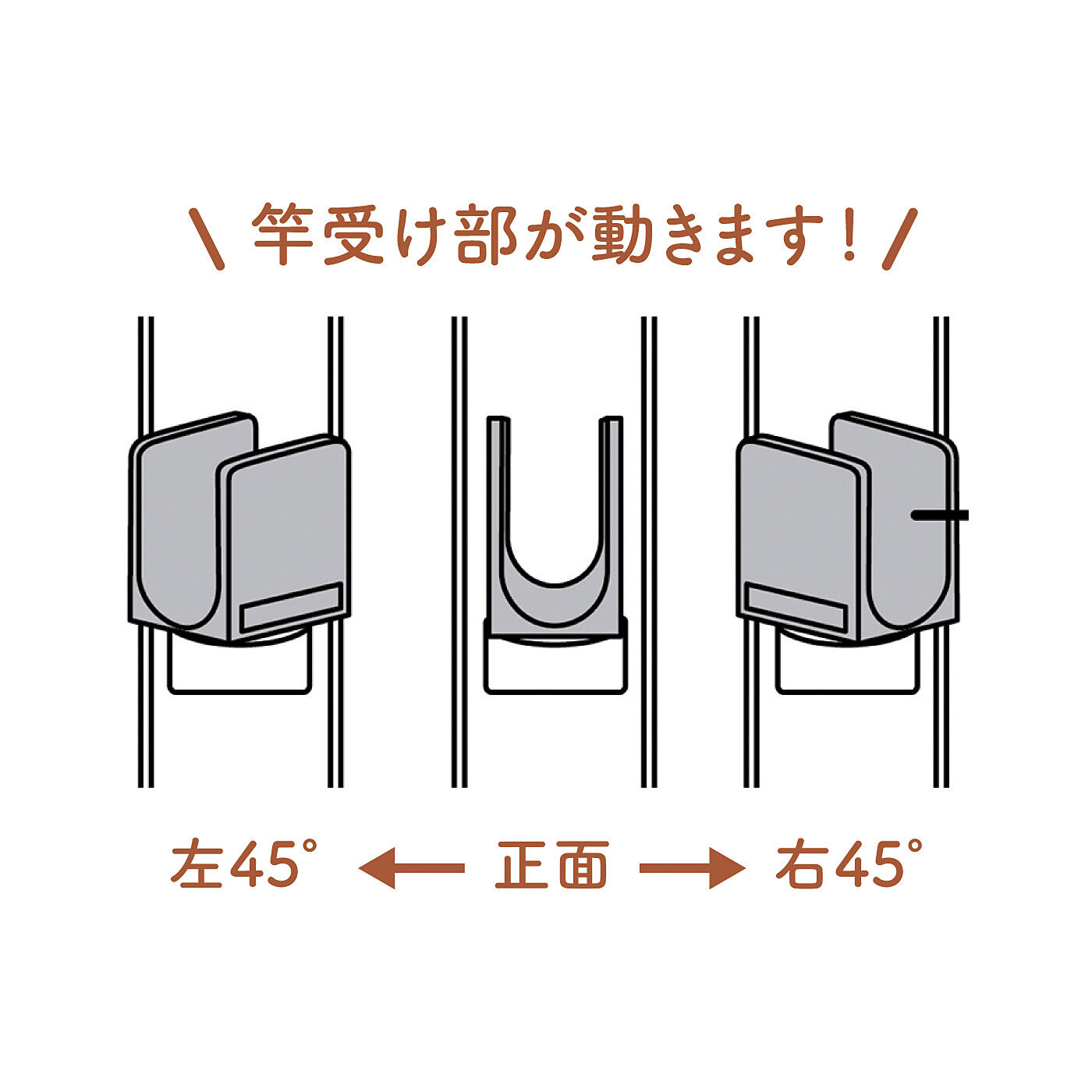 FELISSIMO PARTNERS|浴室乾燥の干す場所増やせます！磁着 浴室壁用竿受け