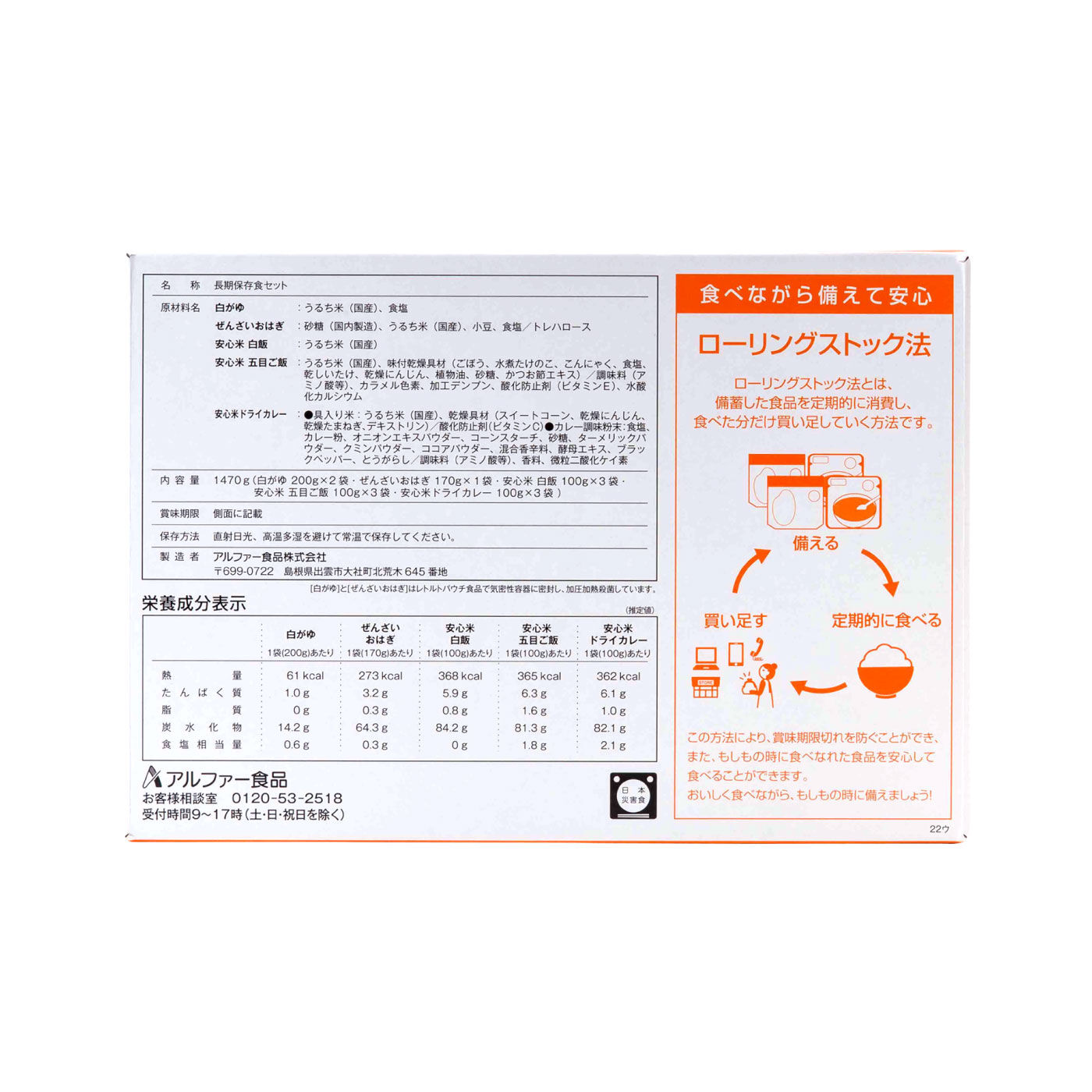 FELISSIMO PARTNERS|直後もその後もこれなら安心 お米の12食4日分セット