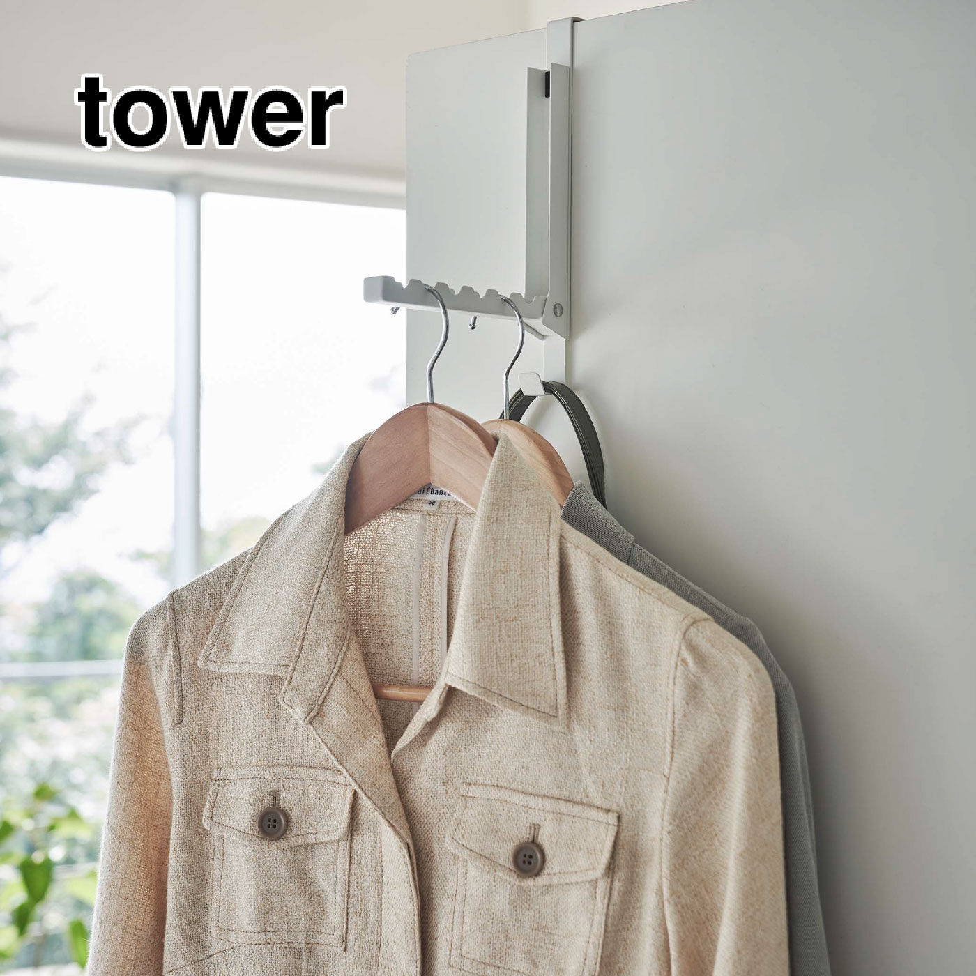 FELISSIMO PARTNERS|tower 使わない時は収納できるドアハンガー