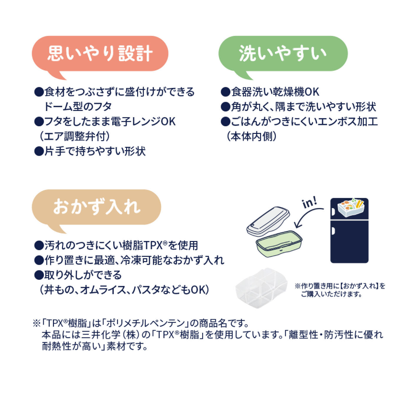 FELISSIMO PARTNERS|電子レンジ・食器洗い乾燥機対応　繰り返し使える仕切り付きおかず入れが便利！バル　レスボックス５００mlとおはし はし箱セット