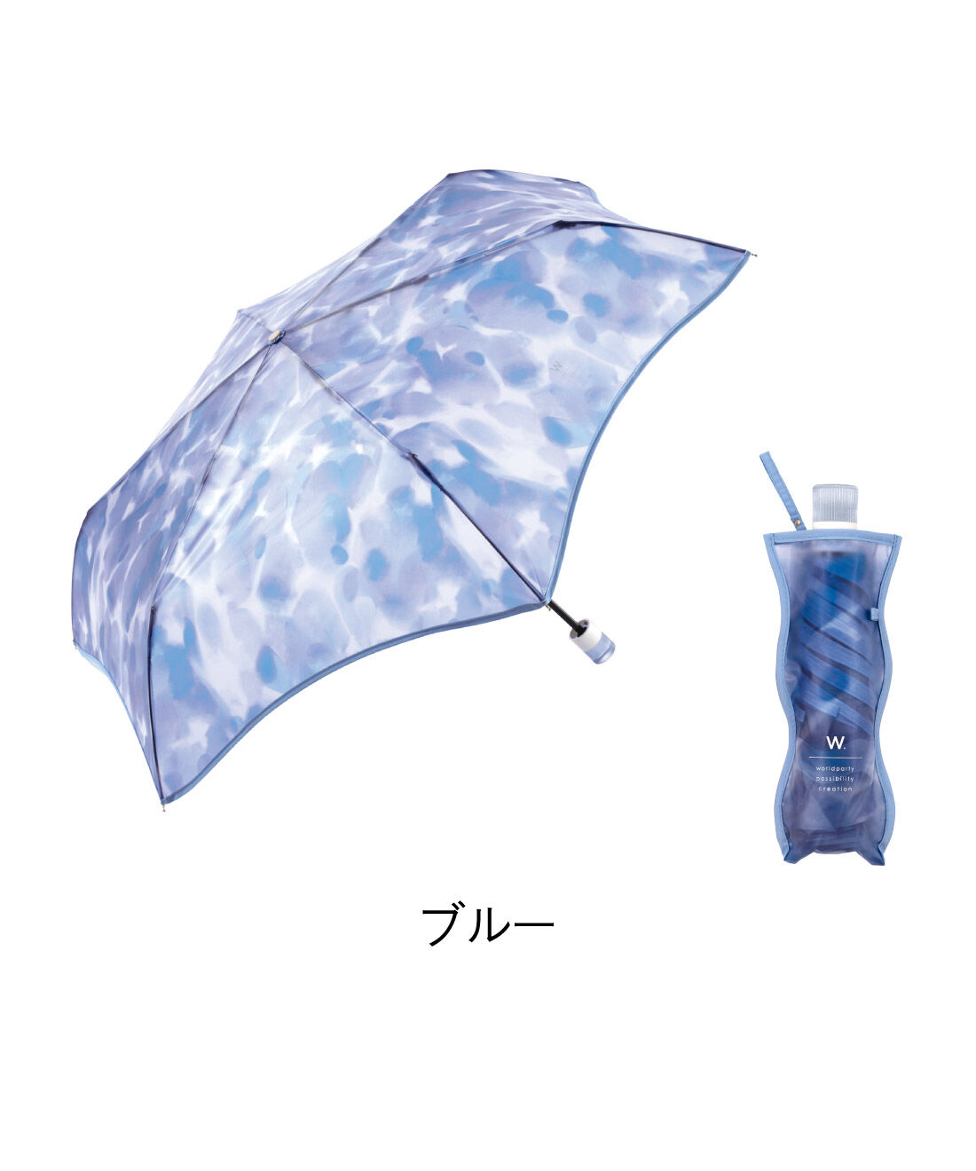 FELISSIMO PARTNERS|ガラス越しの雨空を楽しむような　フラワーベースアンブレラ　ビニール折りたたみ傘