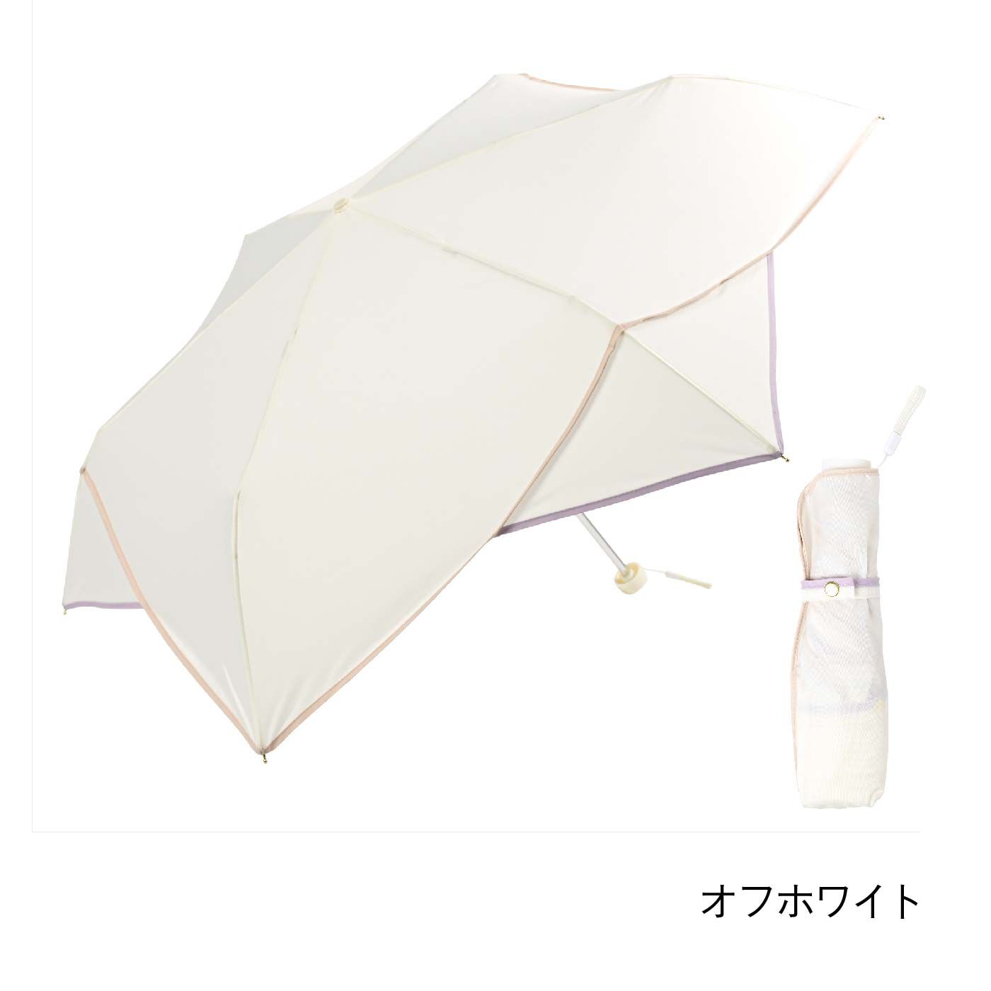 FELISSIMO PARTNERS|ちょっと大きめ折りたたみ雨傘　フラワーパイピング