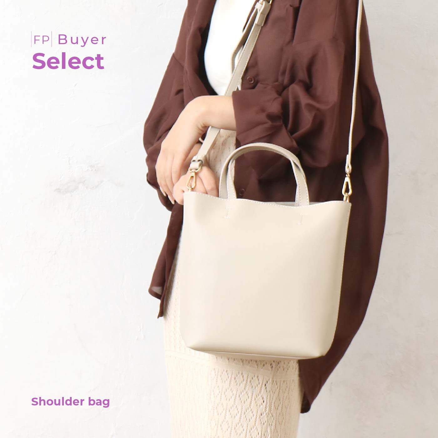 FELISSIMO PARTNERS|ベーシックですっきり　必需品をゆったり収納できるショルダーバッグ