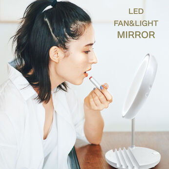 FELISSIMO PARTNERS | 送風機能付き 充電式 LEDファン ミラー