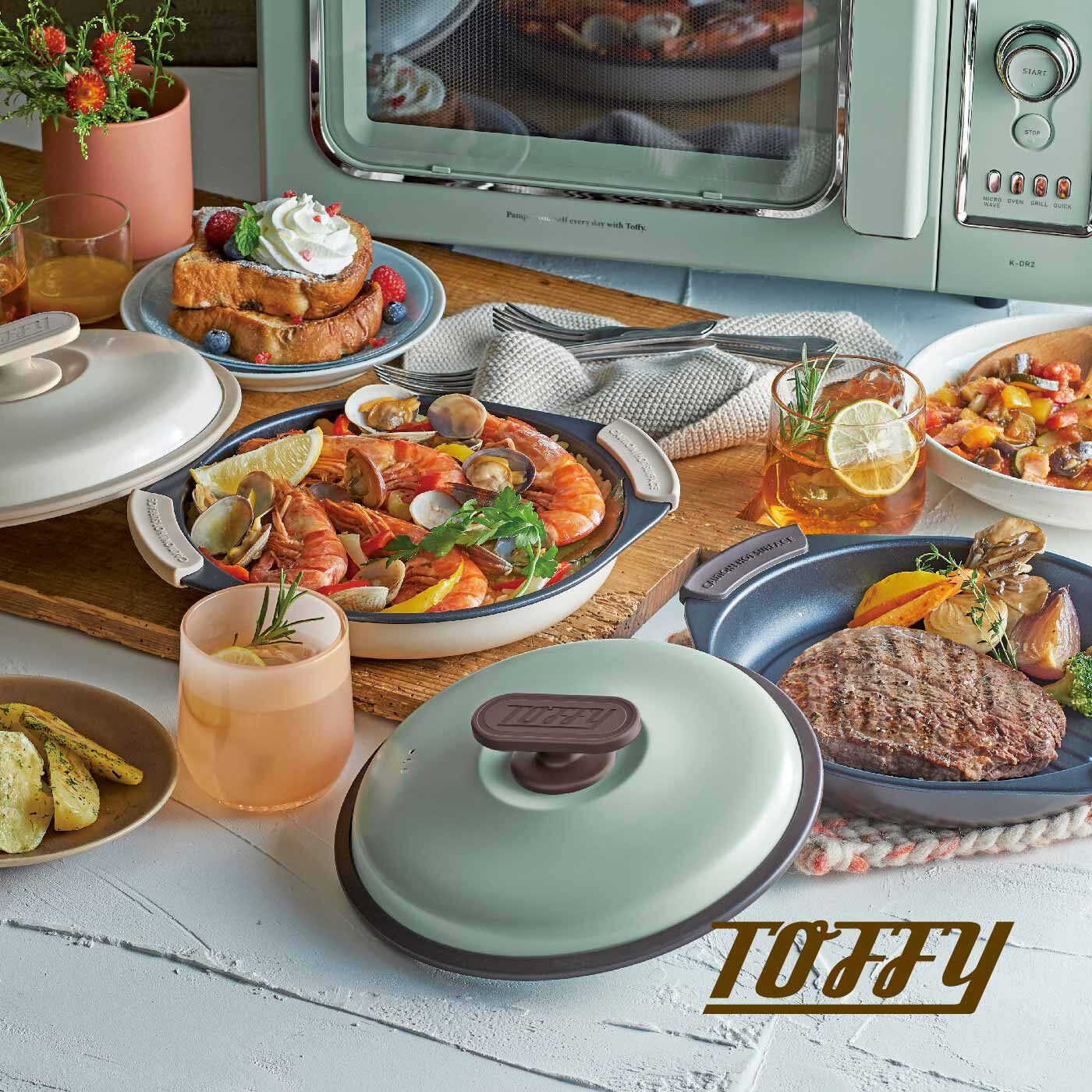 FELISSIMO PARTNERS|Ｔｏｆｆｙ　電子レンジで焼き目がつけられるグリルパン