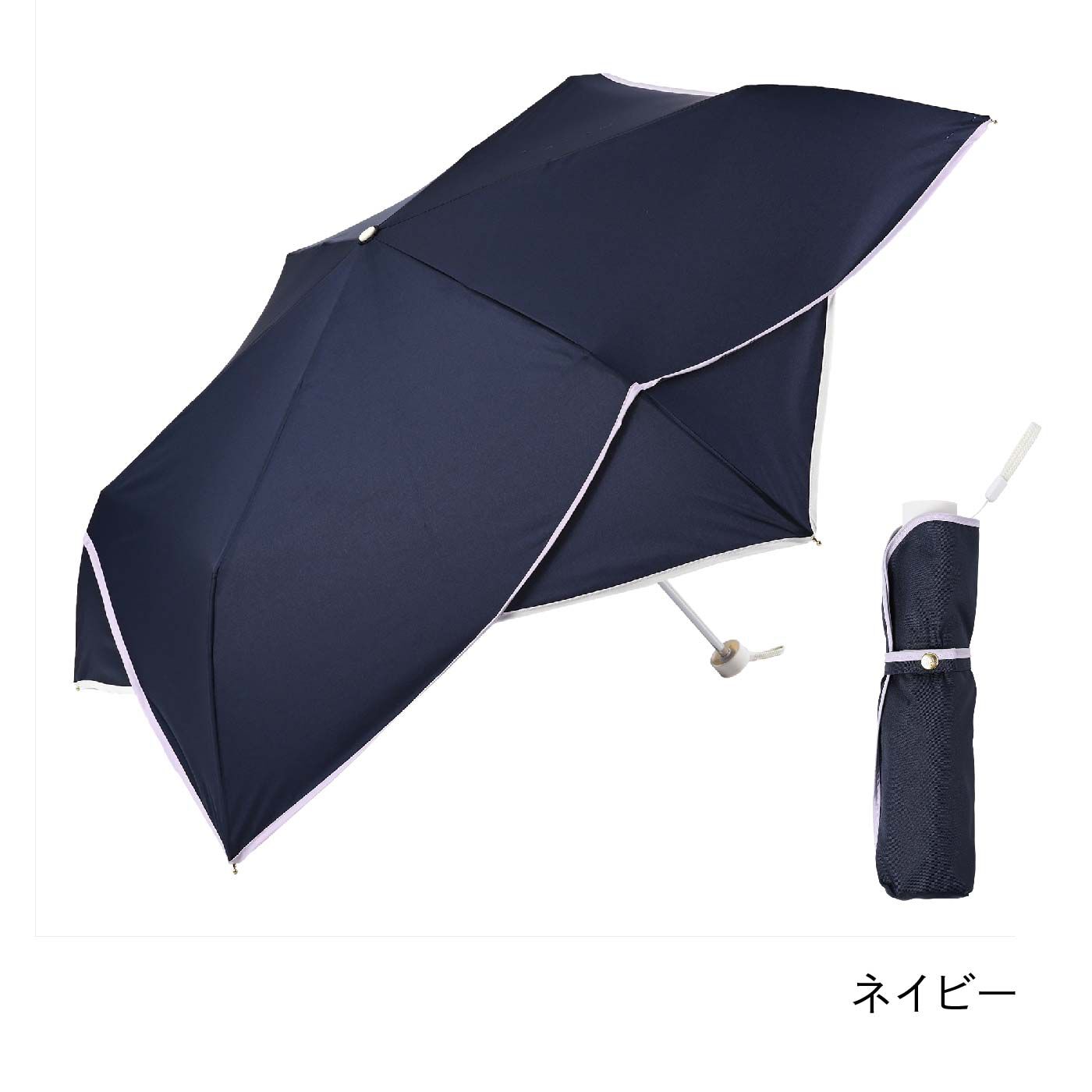FELISSIMO PARTNERS|ちょっと大きめ折りたたみ雨傘　フラワーパイピング