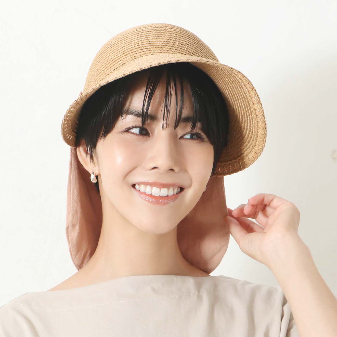 FELISSIMO PARTNERS|バックリボンが日よけに変身　２ｗａｙペーパージョッキーハット