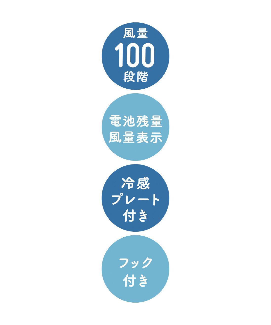 FELISSIMO PARTNERS|冷感プレート付き 段階調整できるハンディファン