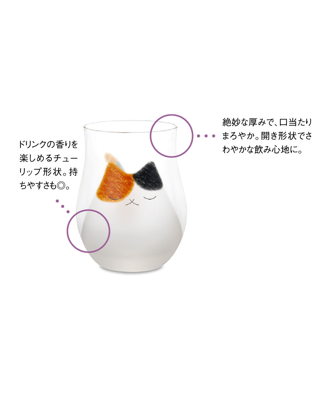 FELISSIMO PARTNERS|猫好きさんが考えた 両手で包みたくなる ころんとした猫さんグラスの会（3回予約）