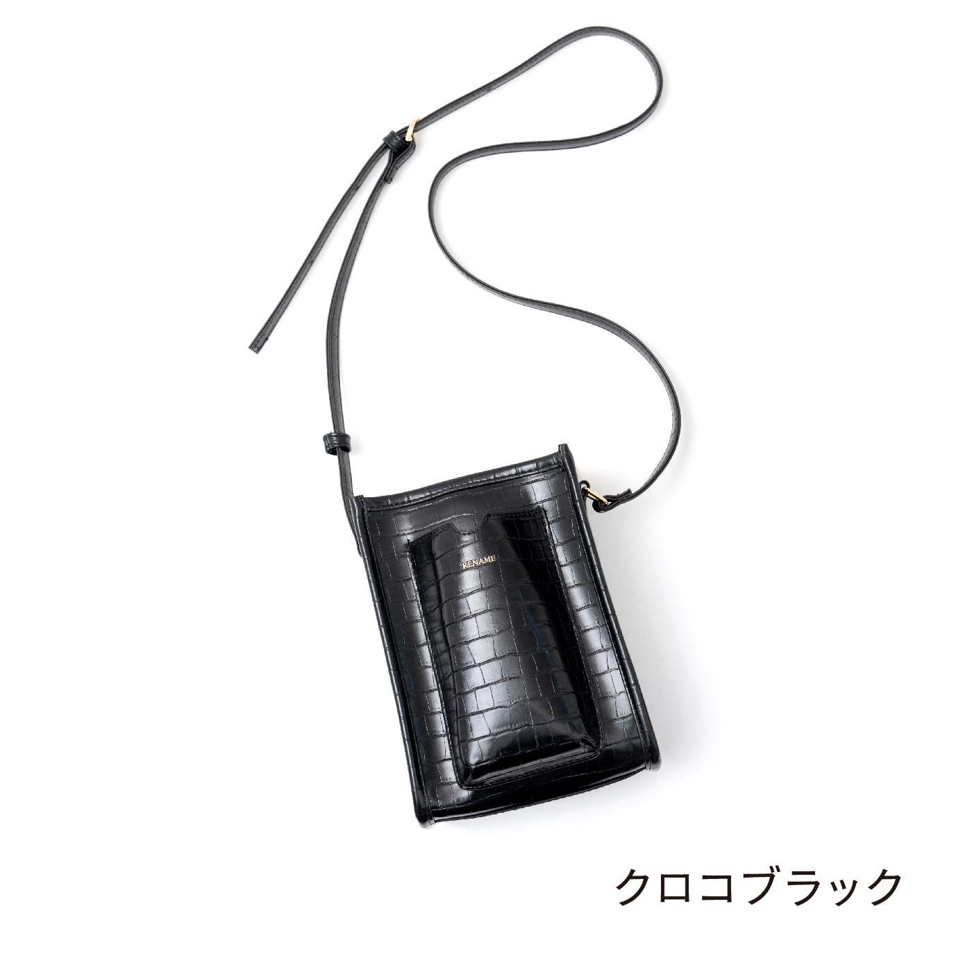 FELISSIMO PARTNERS|Rename　縦長ですとんとしまえるスマホポケ　ミニショルダー