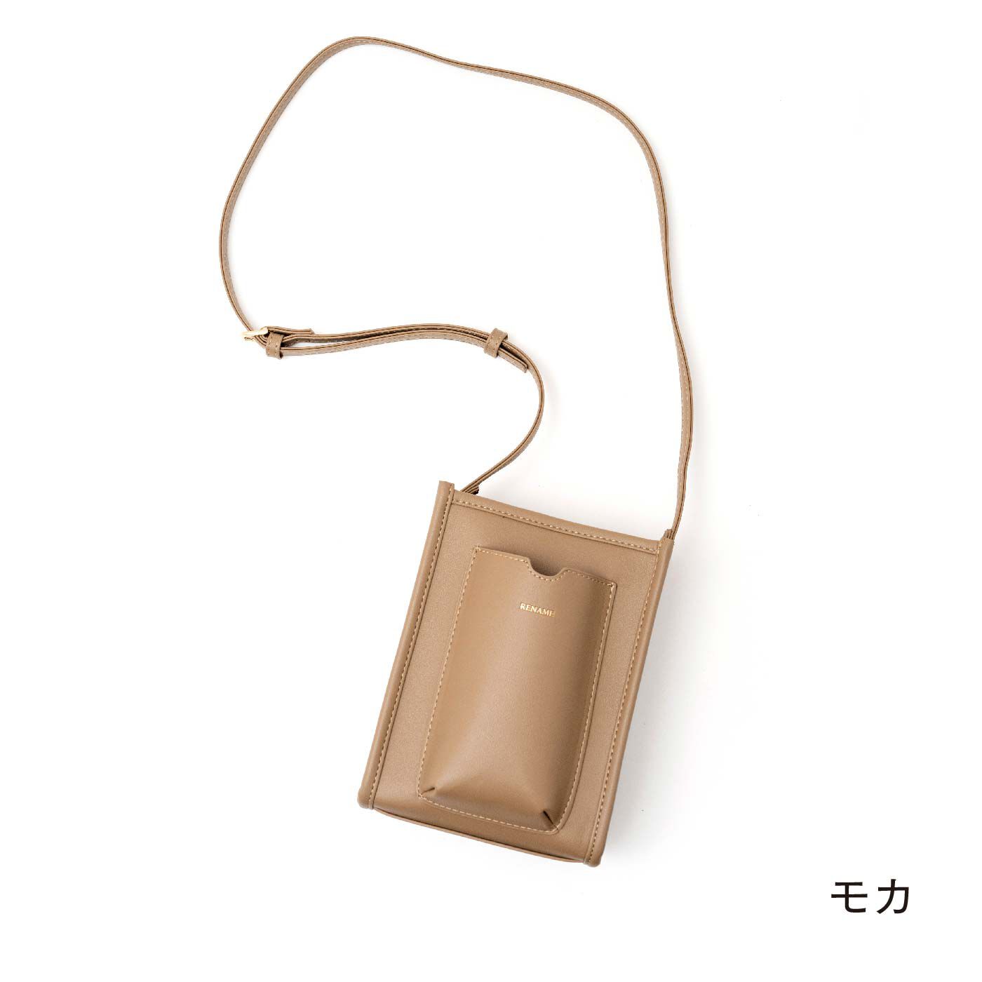 FELISSIMO PARTNERS|Rename　縦長ですとんとしまえるスマホポケ　ミニショルダー