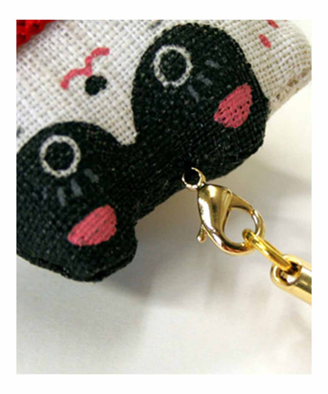 FELISSIMO PARTNERS|京都洛柿庵 ご利益ありそう 福来ら招き猫ストラップの会（6回予約）|本体はさわり心地のいい麻100％素材。