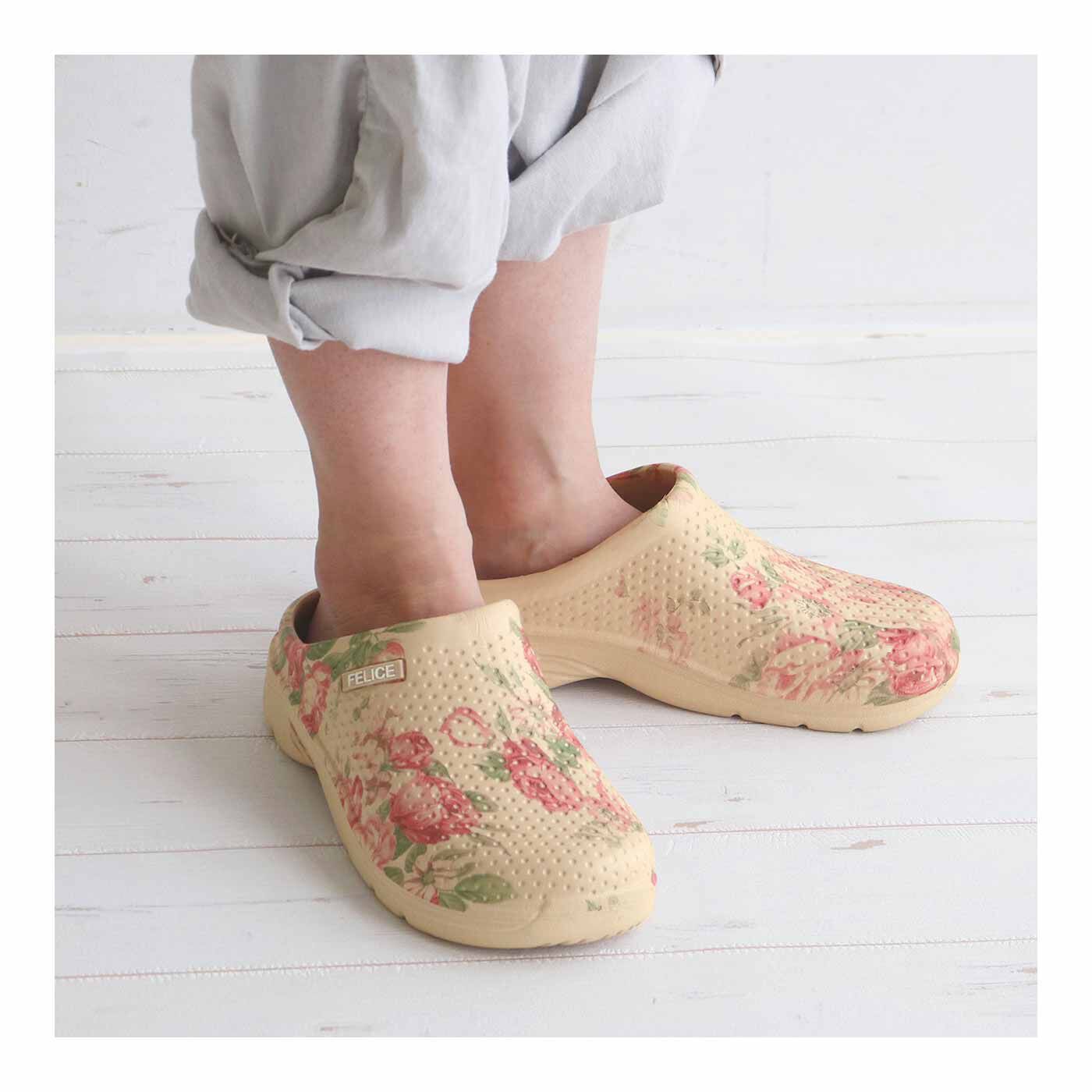 FELISSIMO PARTNERS|軽くて履きやすい DONNA（ダナ） お花のスリッポンガーデンシューズ
