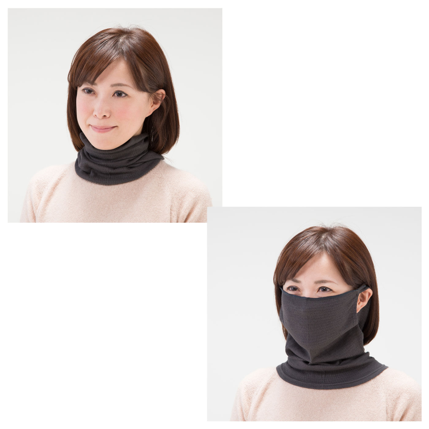 FELISSIMO PARTNERS|シルクコットンで肌にうれしい　２ーＷＡＹマスクネックカバー