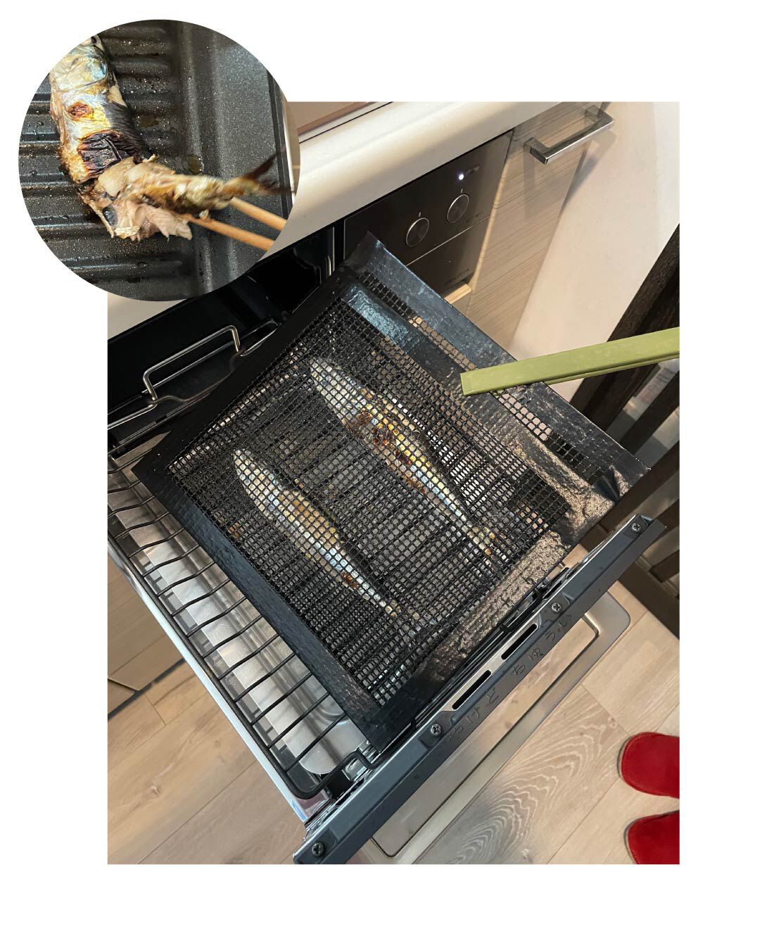 FELISSIMO PARTNERS|小さな食材をまとめてひっくり返せる！　焼き魚が身くずれしにくい！　Ｆｅｌｉｏ　グリルＢＢＱバッグ|食材がくっつきにくく、コンロの焦げ付き防止にも。