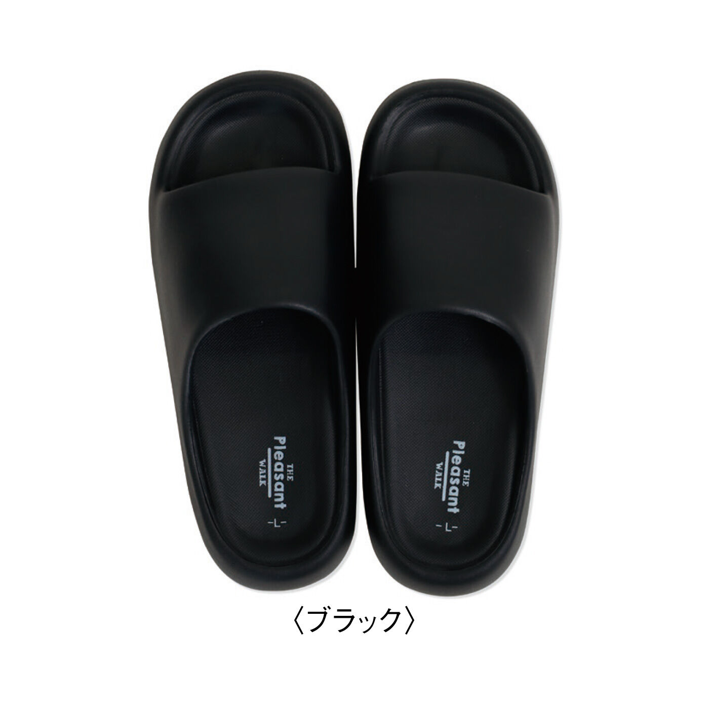 FELISSIMO PARTNERS|ぽっこりかわいい マシュマロみたいな やわらかサンダル 〈ブラック〉