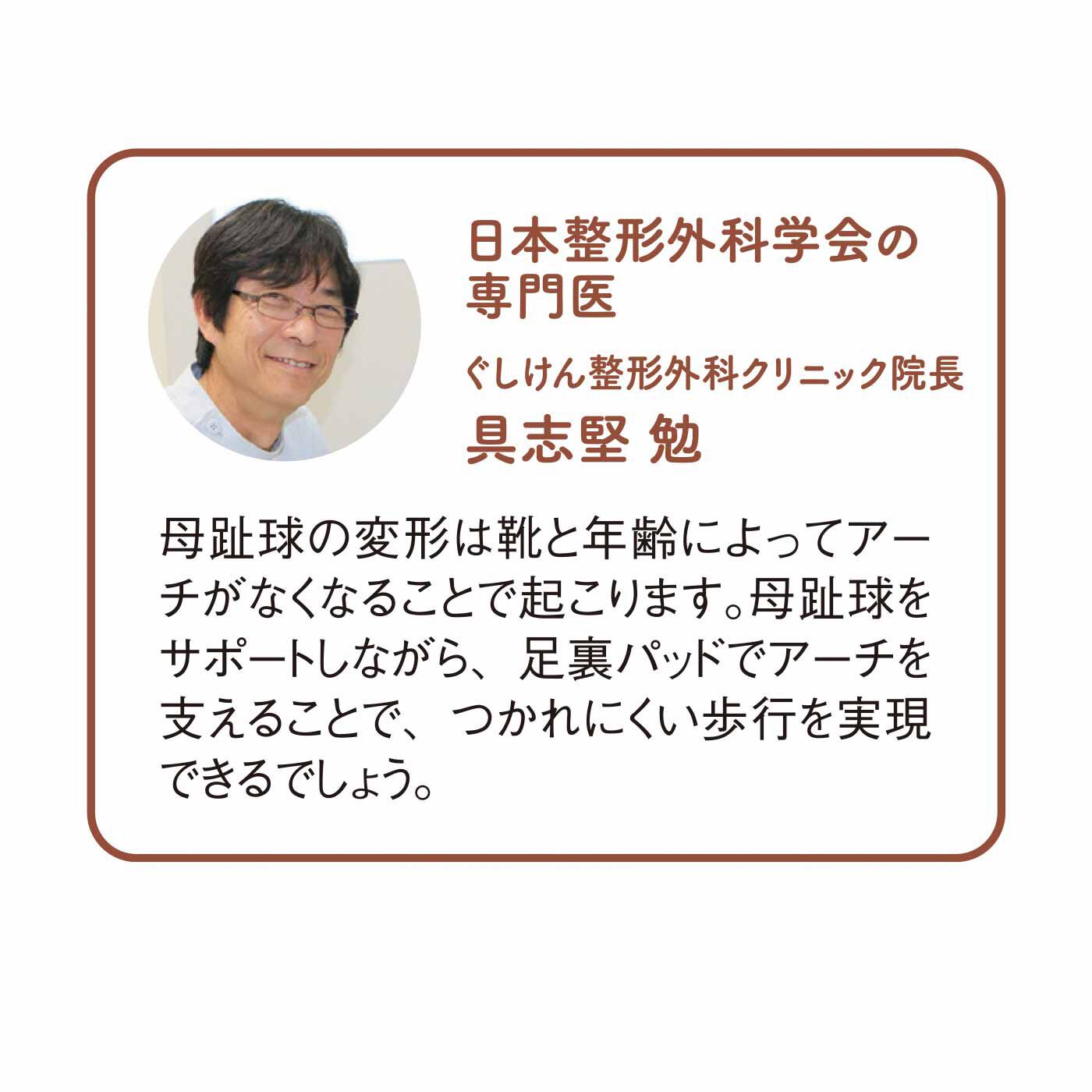 FELISSIMO PARTNERS|薄手でひびきにくい お医者さんの（R）母趾球サポーター ピタ肌 〈左足用〉