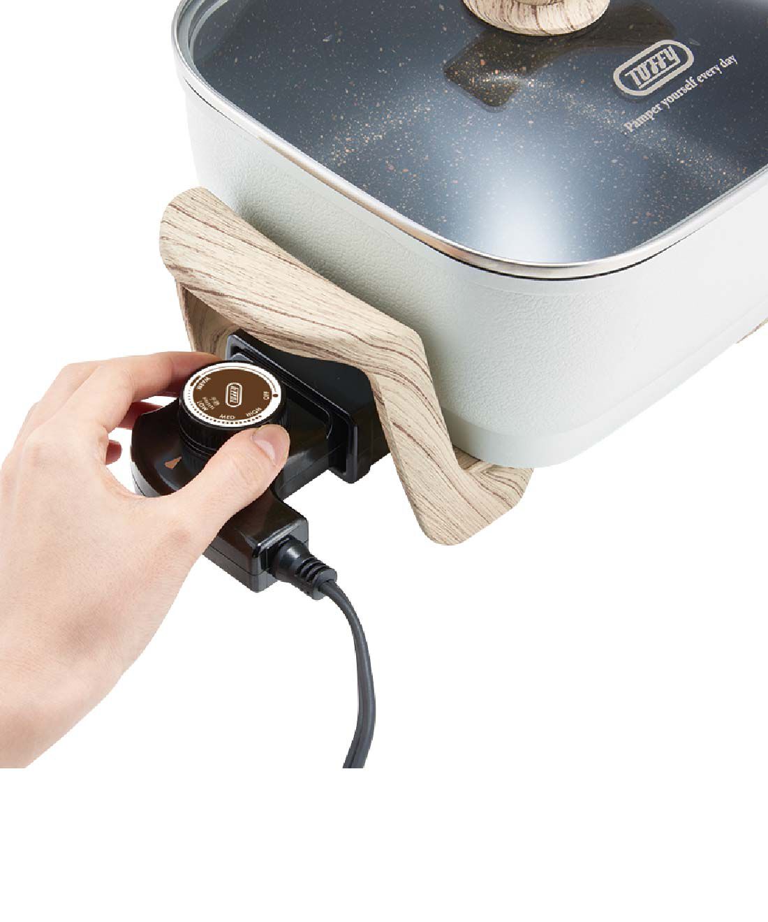 FELISSIMO PARTNERS|Toffy 火を使わずに６役！コンパクトマルチ電気鍋|保温から約230℃まで無段階調節が可能。