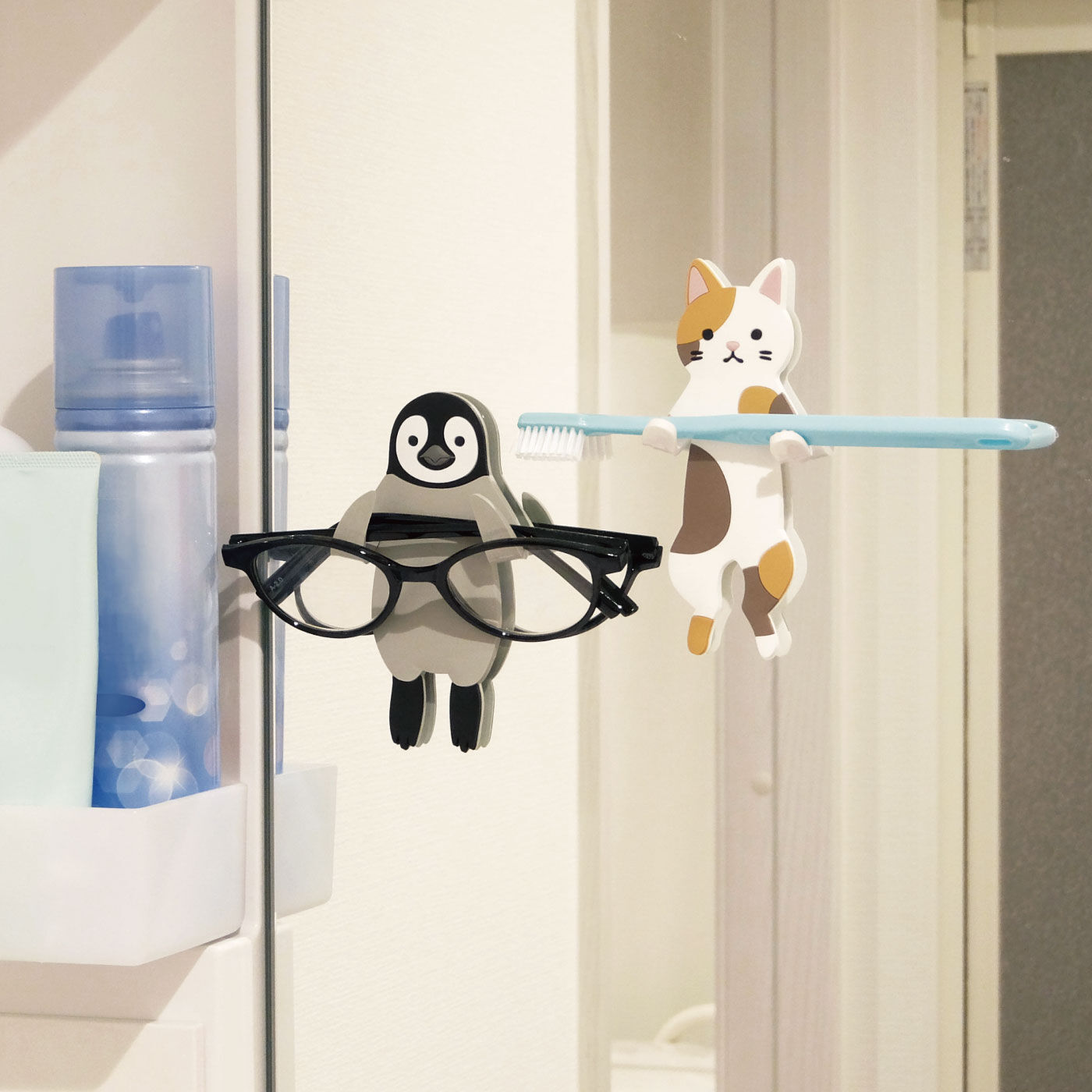 FELISSIMO PARTNERS|抱えて待機！　かわいすぎる動物フック　スティッキーフレンズ2匹セット