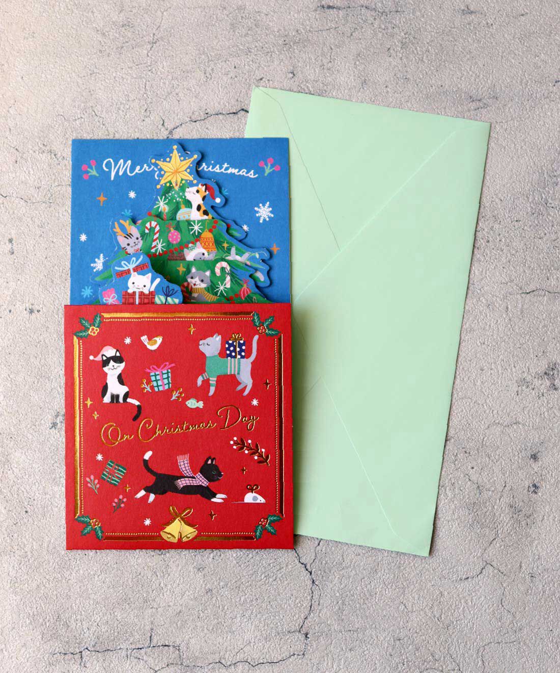 FELISSIMO PARTNERS|あげずに飾りたくなる ホールマーク クリスマスカード３点セット〈かわいい動物たちのＸＭＡＳ〉