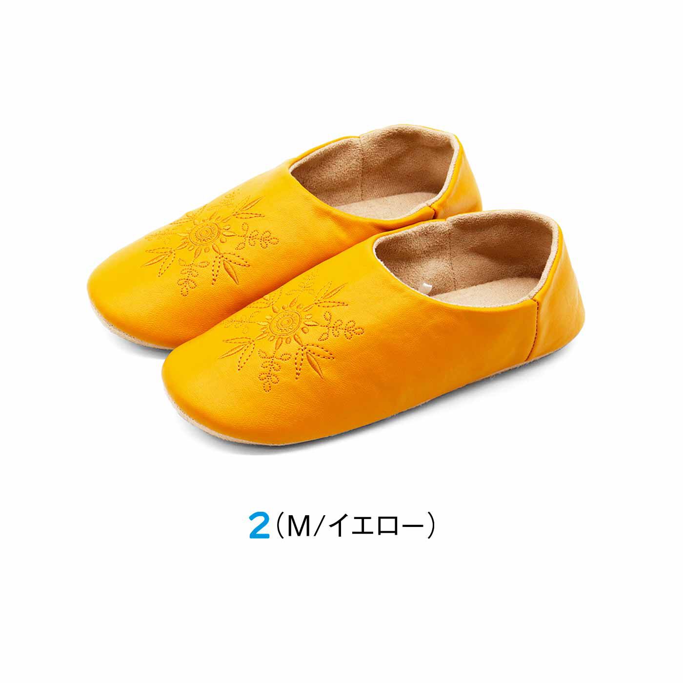 FELISSIMO PARTNERS|かかとを踏んでも履ける モロッカン風シャイニーバブーシュスリッパ