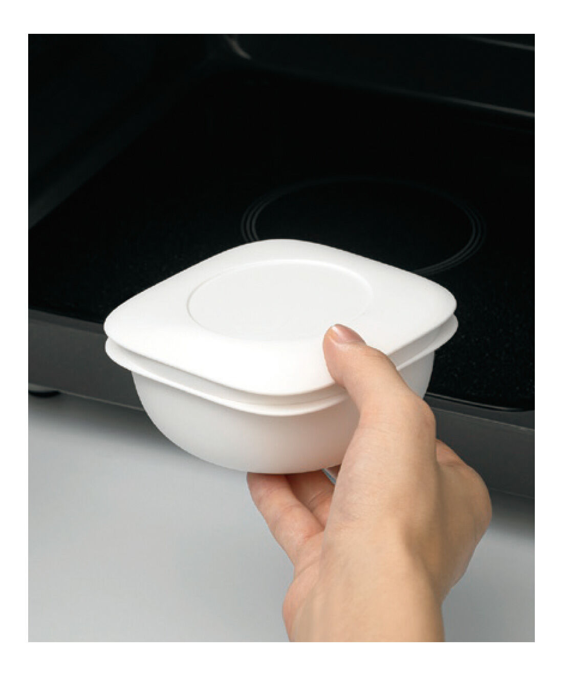 FELISSIMO PARTNERS|蒸気であたためる 冷凍ごはん容器2個セットの会（3回予約）|本体底面とふたがしっかりはまって積み重ねてもズレにくい仕様。