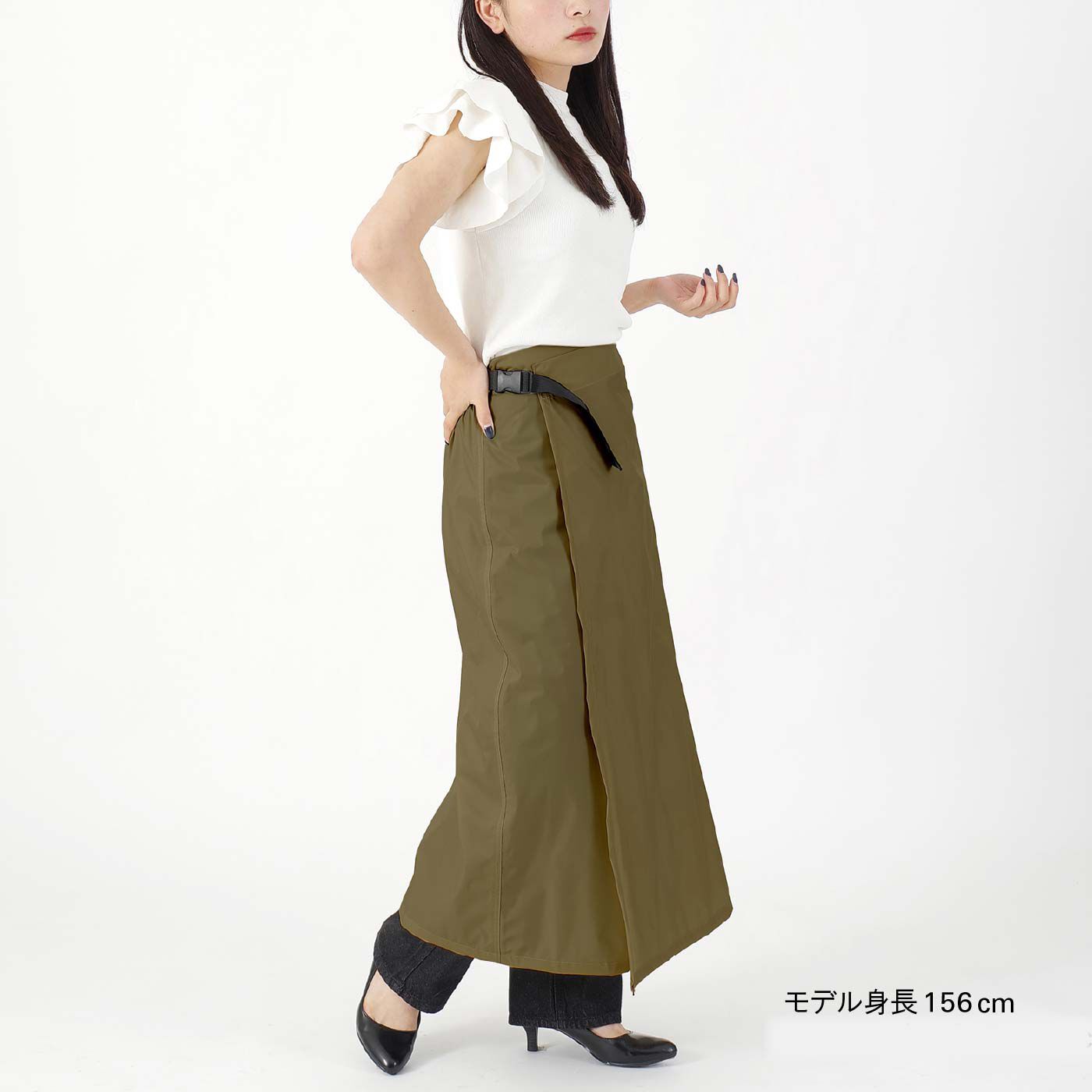 FELISSIMO PARTNERS|立ったままで着脱が可能なレインスカート