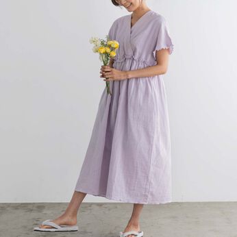 FELISSIMO PARTNERS | シャルロットカシュクールワンピース〈ラベンダー〉