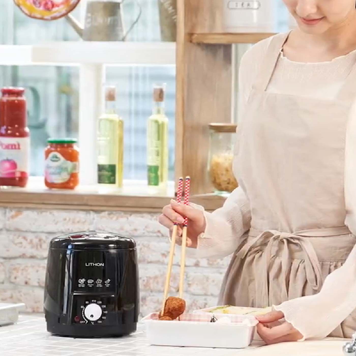 FELISSIMO PARTNERS|おひとりフライヤー０．６Ｌ　バスケット付き