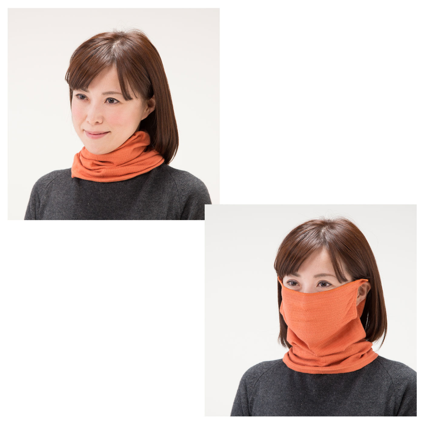FELISSIMO PARTNERS|シルクコットンで肌にうれしい　２ーＷＡＹマスクネックカバー
