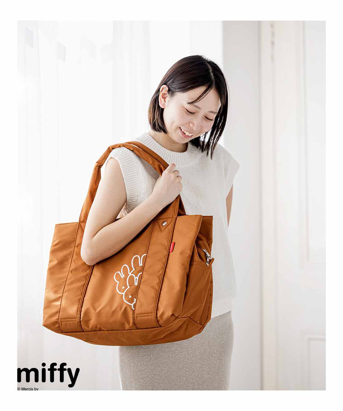 FELISSIMO PARTNERS|ミッフィー たっぷり入る大きめサイズ キャリーオントートバッグ