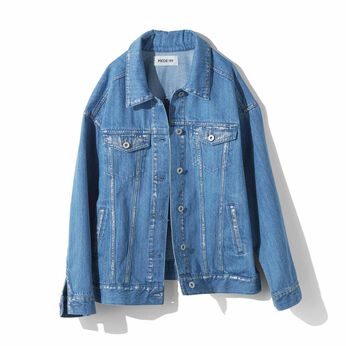 MEDE19F | MEDE19F　箔プリント オーバーサイズデニムジャケット〈ブルー〉