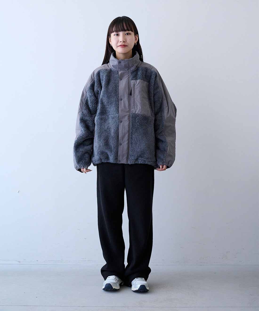 MEDE19F|MEDE19F　GERRY（R） for MEDE19F フリースボンディングボアジャケット〈グレー〉|モデル身長：158cm　着用サイズ：M