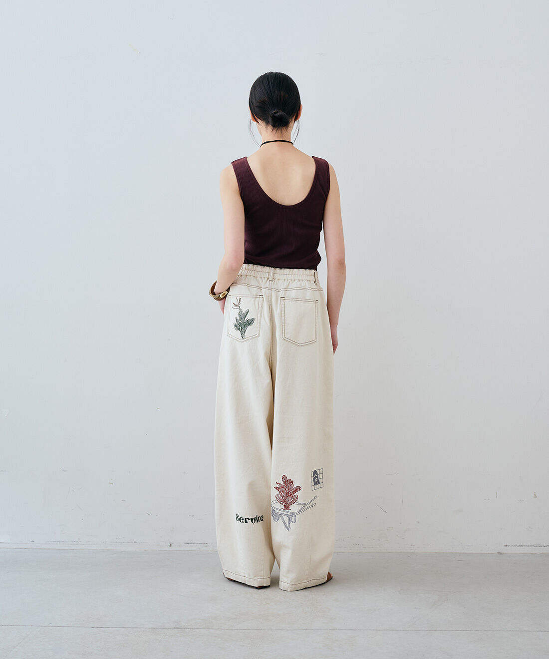MEDE19F|ヴィンテージビーズロングチョーカーのコーディネート|163cm　size：M