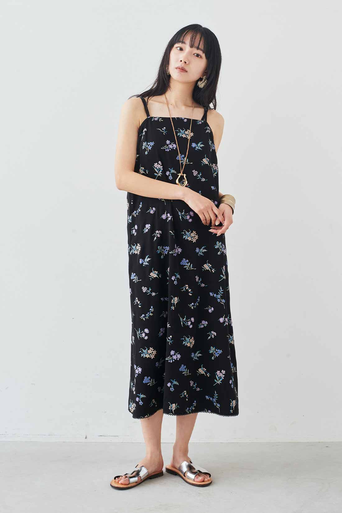 MEDE19F [メデ・ジュウキュウ]|MEDE19F　高山 都さんコラボ キャミワンピースセット〈ブラック〉|モデル身長：163cm　着用サイズ：M