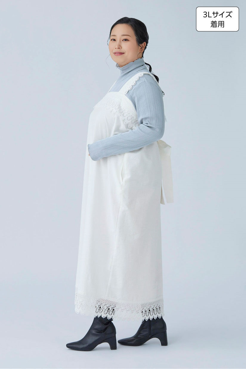 MEDE19F|MEDE19F　Boutique888さんコラボ レース遣いワンピース〈オフホワイト〉|身長：160cm バスト：113cm ウエスト：90cm ヒップ：115cm 太ももまわり：63cm