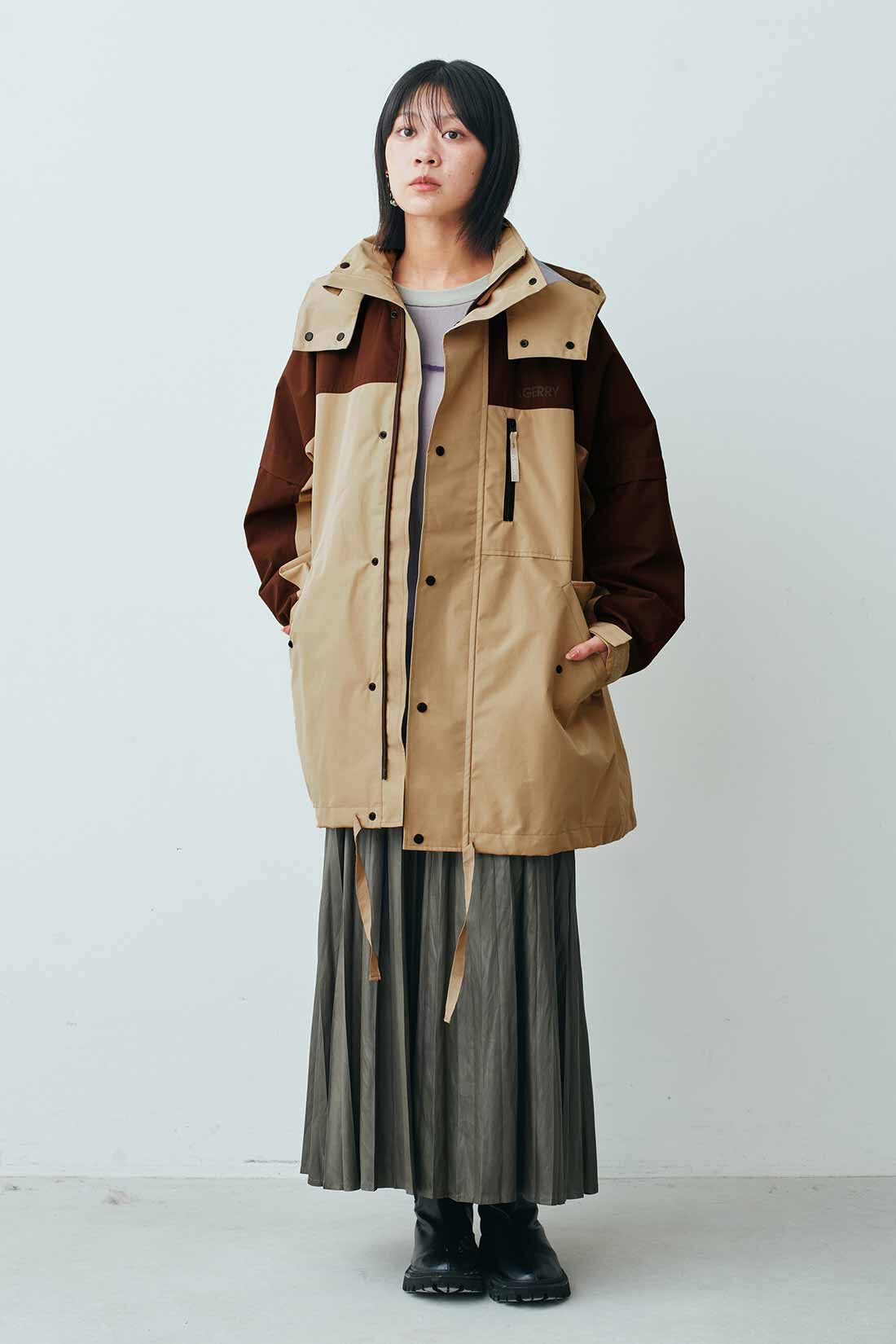 MEDE19F|GERRY（Ｒ） for MEDE19F　高山都さんコラボ ライナー付きマウンテンコート|モデル身長：163cm　着用サイズ：M