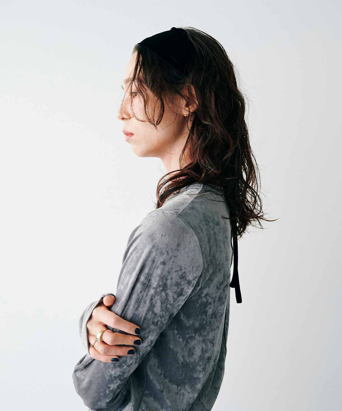 MEDE19F|MEDE19F×SCREEN KAORI　ベロアヘアバンド〈ブラック〉