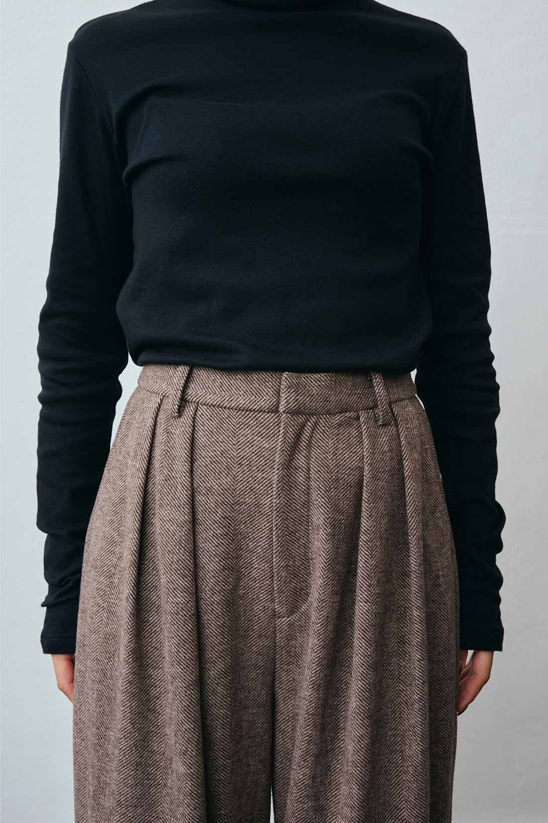MEDE19F|MEDE19F タック遣いのワイドパンツ