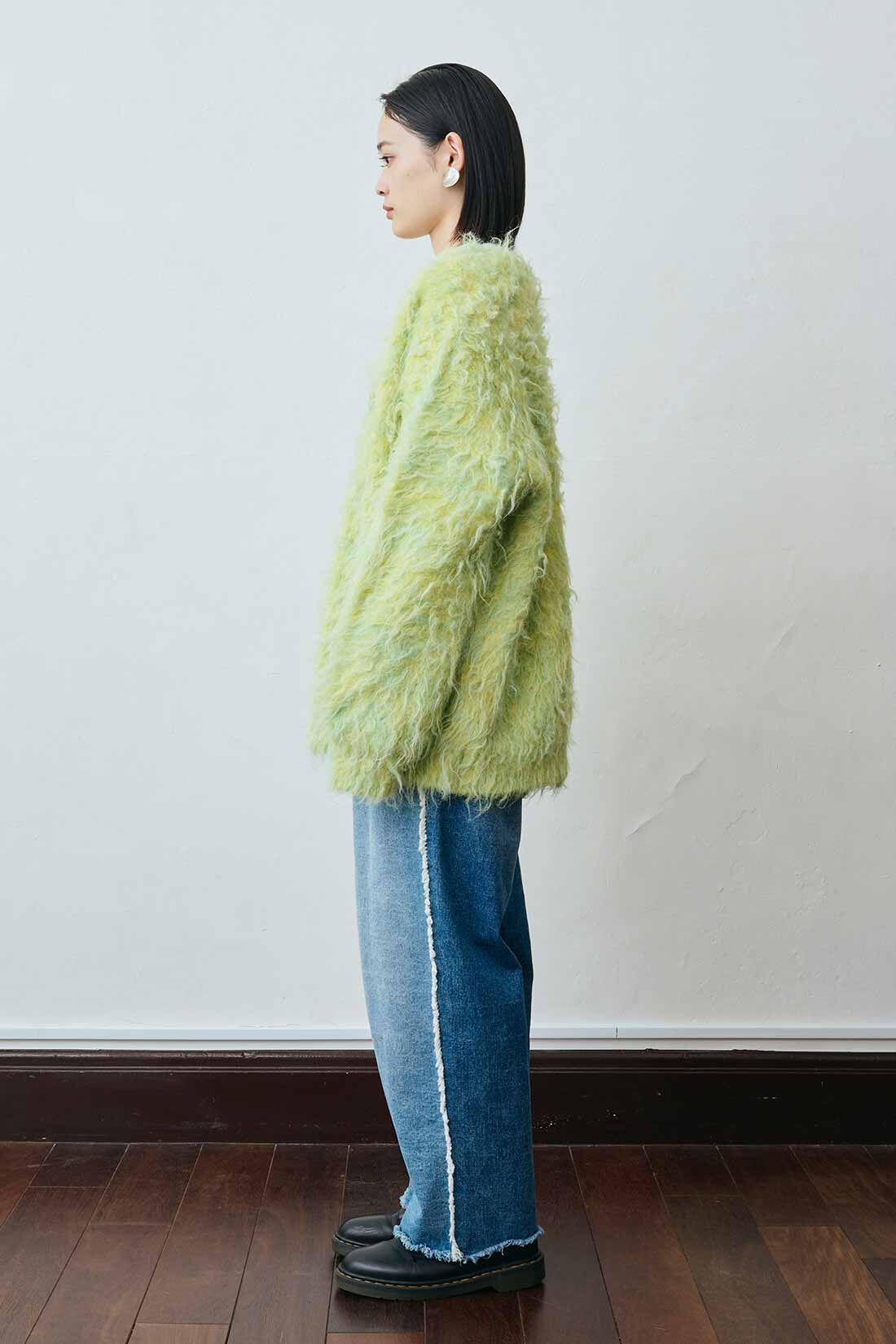 MEDE19F|MEDE19F ドギーヘアーカーディガン|モデル身長：167cm　着用サイズ：M ※商品の色は、イメージ画像やモデルの着用画像ではなく、 商品画像の色を参考にしてください