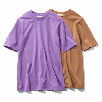 MEDE19F | MEDE19F　クルーネックTシャツセット〈パープル×キャメル〉