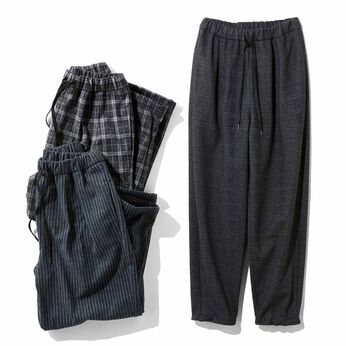 MEDE19F | クラシックウール素材に見えるリラックスパンツ
