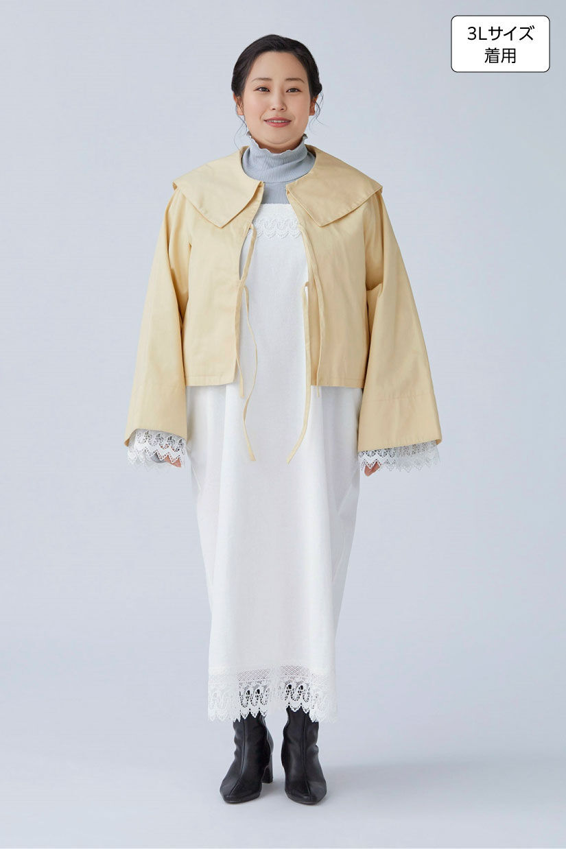 MEDE19F|MEDE19F　Boutique888さんコラボ レース遣いワンピース〈オフホワイト〉|身長：160cm バスト：113cm ウエスト：90cm ヒップ：115cm 太ももまわり：63cm