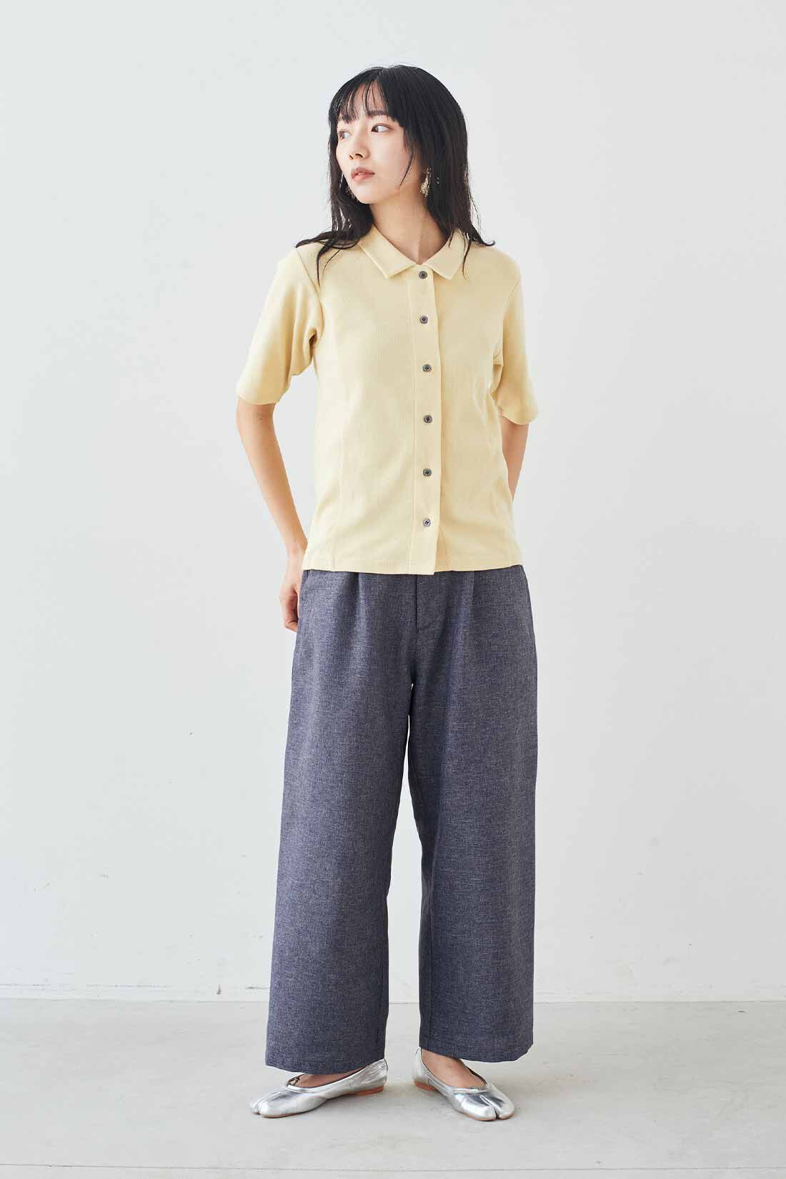 MEDE19F|MEDE19F　ベアテレコカットソーシャツ|モデル身長：163cm　着用サイズ：M