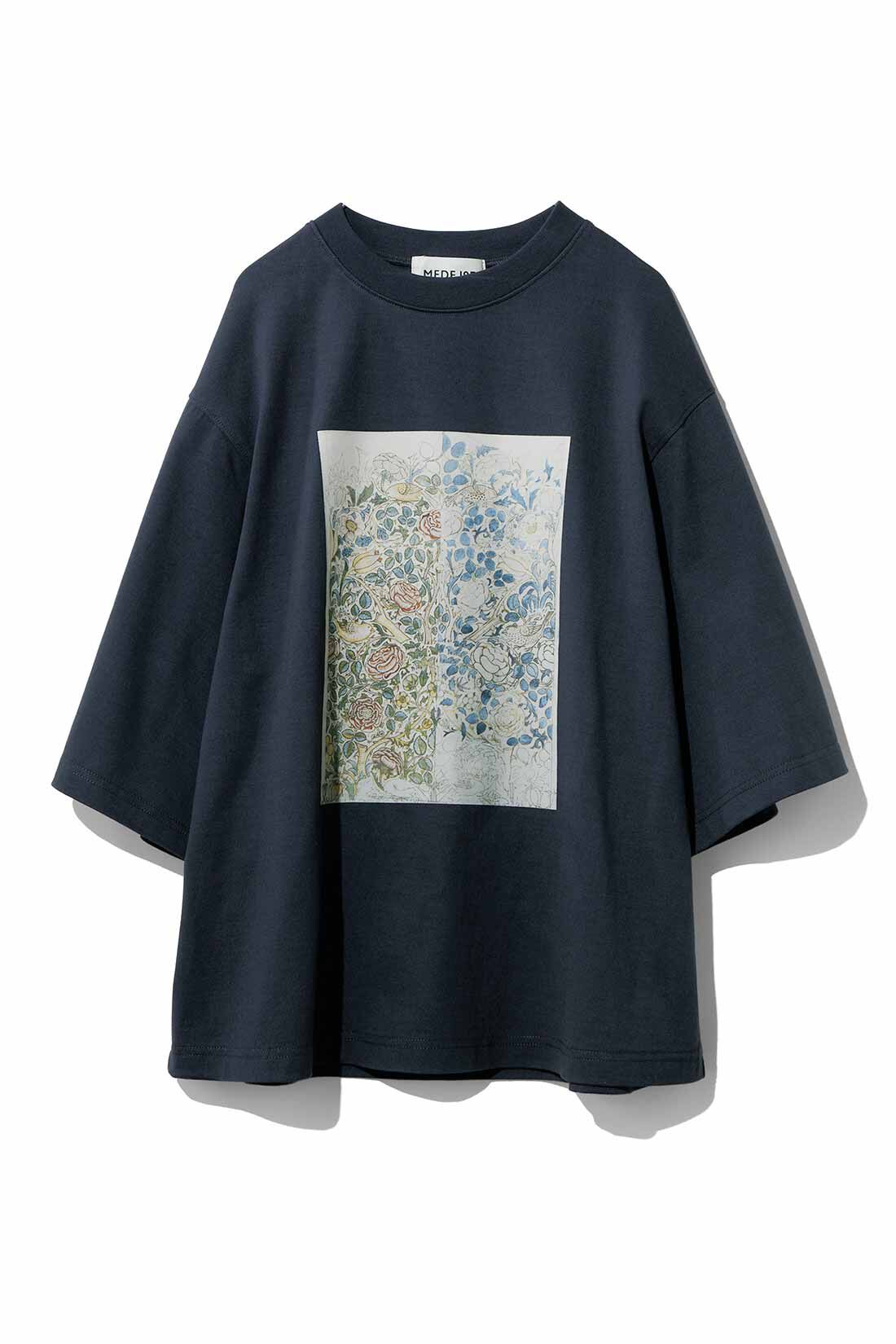 MEDE19F|MEDE19F　〈atelier Morris〉原画モチーフプリントTシャツの会|チャコールグレー