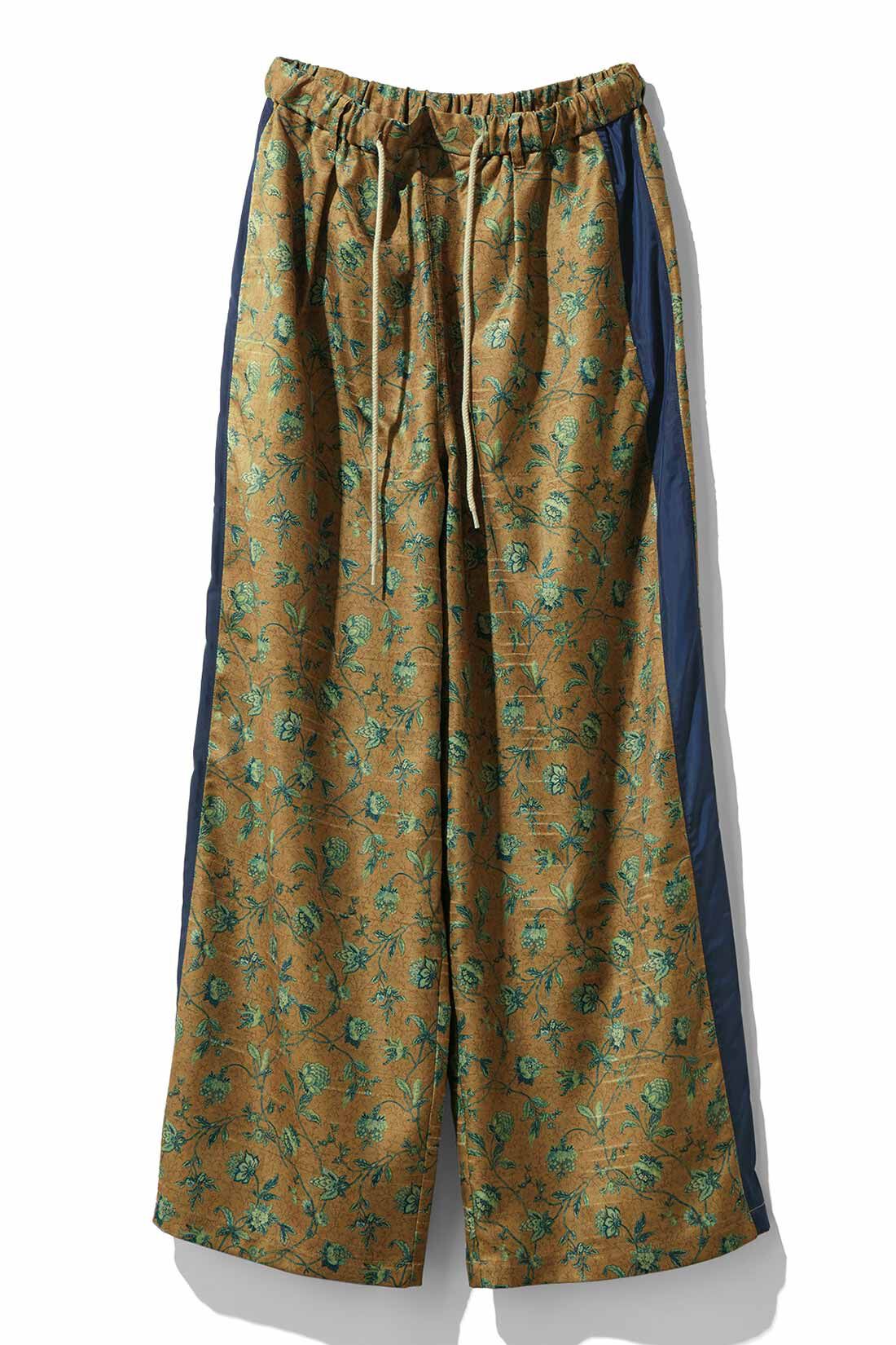 MEDE19F|MEDE19F　ミュルーズモダン〈「ミュルーズ染織美術館」アーカイブコレクション〉サイドラインプリントパンツ〈キャメル〉