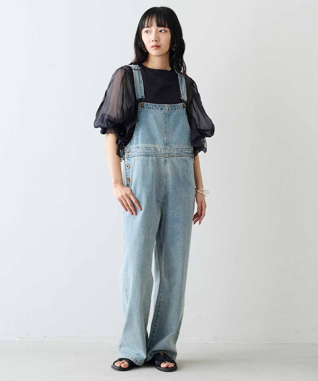 MEDE19F|MEDE19F たゆたうくらげのドッキングトップス|モデル身長：163cm　着用サイズ：M